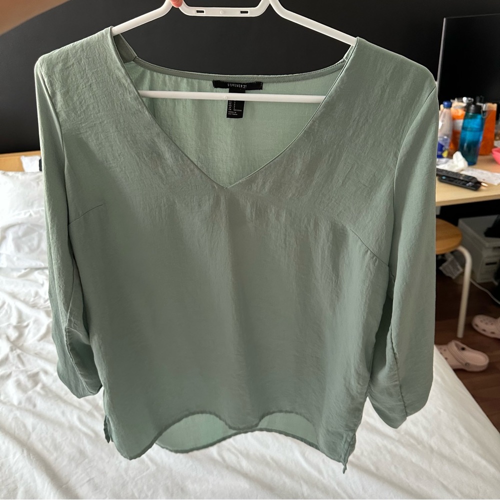Forever 21 green blouse